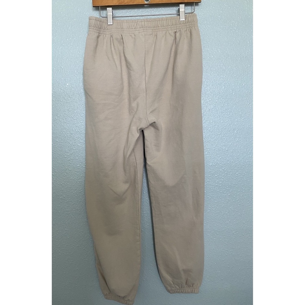 Boohoo Man Skull Sweatpant Medium Tan Regular Fit Chicago Varsity Jogger Rare - Picture 2 of 16
